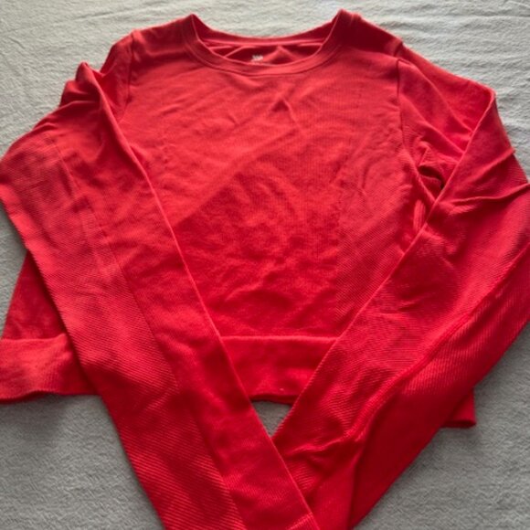 Red All in Motion cropped top. - Picture 2 of 3